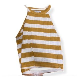 American Eagle Yellow Striped Top Size XS